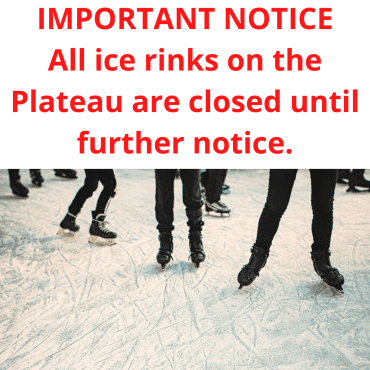 Ice Rinks activities cancelled